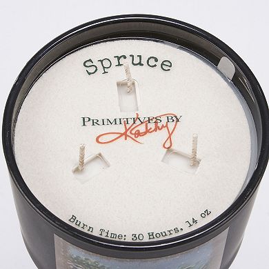 By Kathy Cardinal Decorative Spruce Jar Candle