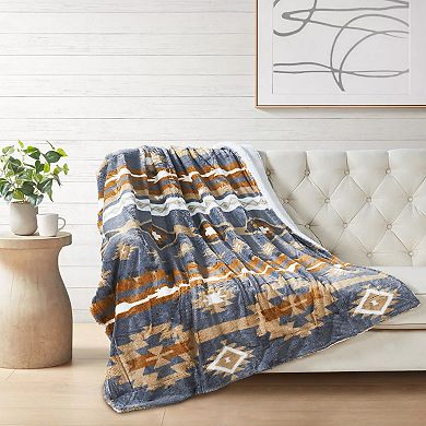 Home Soft Things Southwest Sherpa Throw Blanket