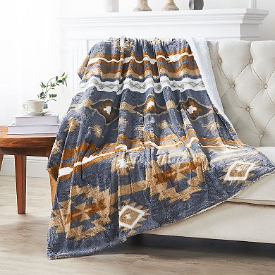 Home Soft Things Southwest Sherpa Throw Blanket