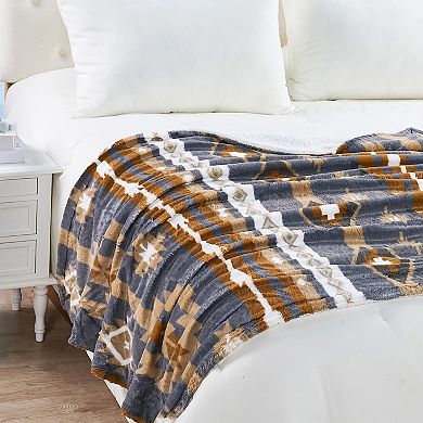 Home Soft Things Southwest Sherpa Throw Blanket