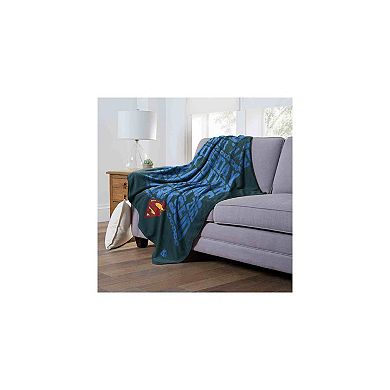 Warner Bros. Superman Dc Strongest Dad Blue Silk Touch Throw Blanket 50x60 Inches