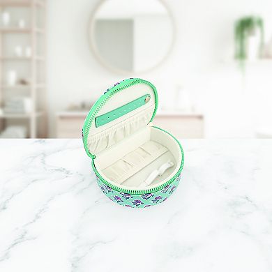 Ditzy Print Blue Jewelry Case