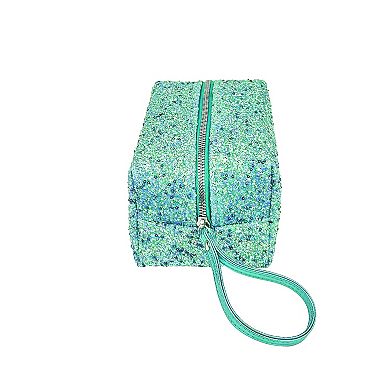 Blue Glitter Cosmetic Bag