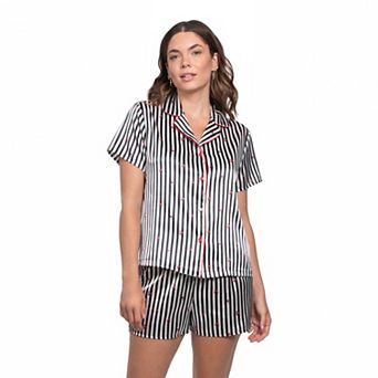 Women's Lilac+London Print 2 pc Pajama Top & Pajama Shorts Set