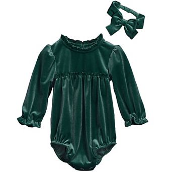Baby Bonnie Jean Stretch Velvet Bubble Dress