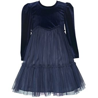 Baby & Toddler Bonnie Jean Velvet to Mesh Float Dress
