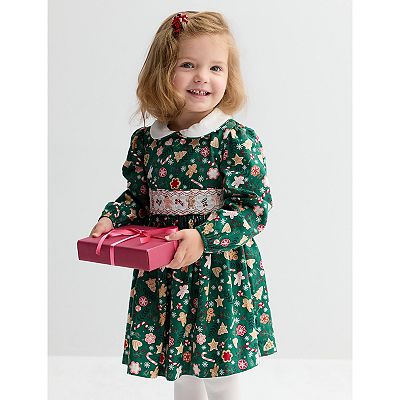 white christmas dresses Gingerbread House 3/4 Sleeve Pocket Twirl Dress