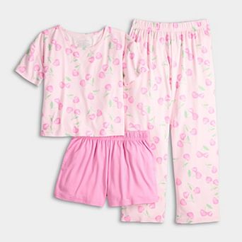 Girls 4-12 Cuddl Duds® 3 pc Pajama Top & Pajama Bottoms Set