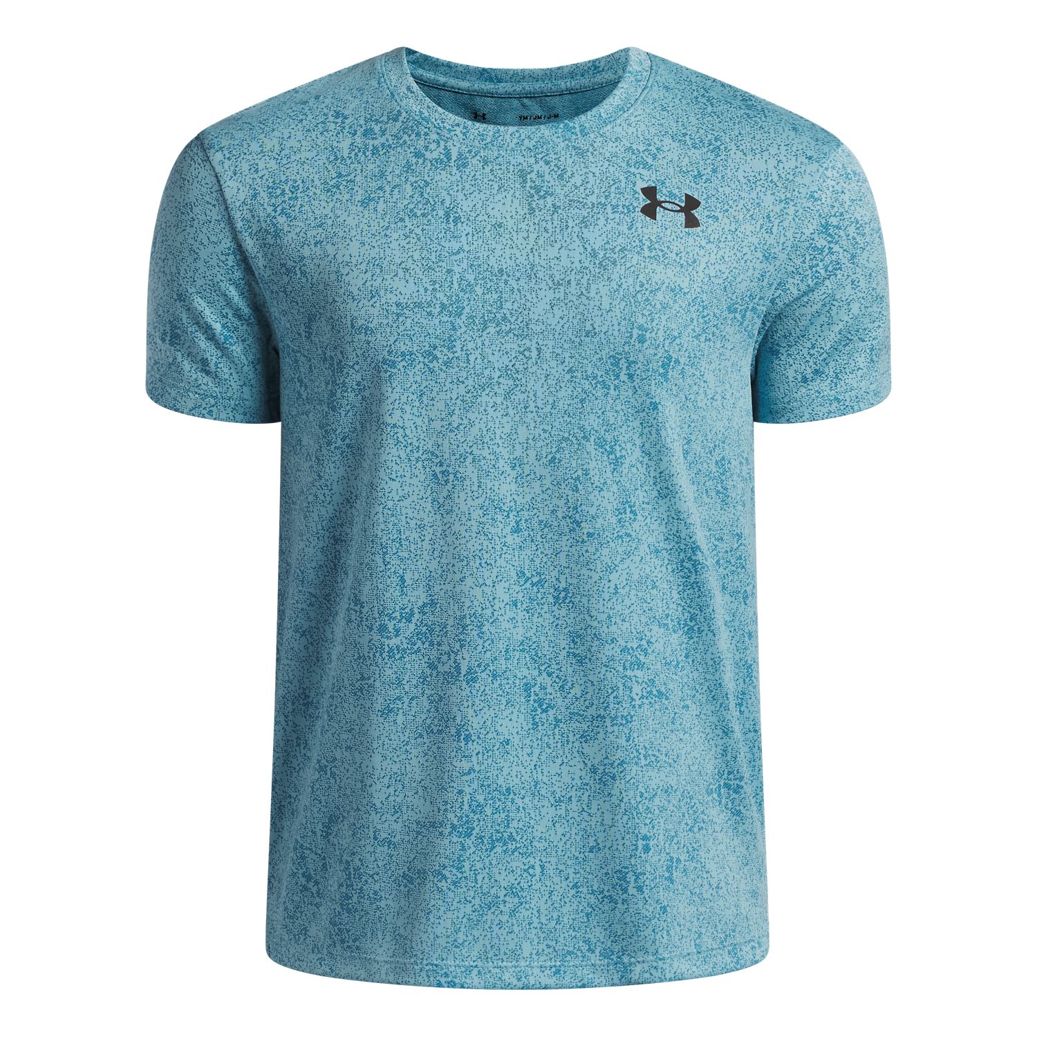 Футболка Under Armour Tech™ Pixelate Short Sleeve для мальчиков, цвет: Синий мглистый — фото 1
