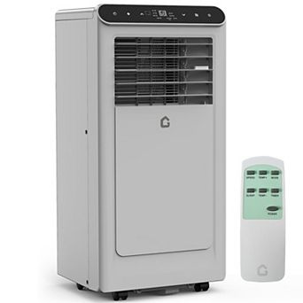 8,000 BTU Portable AC with Remote, 3-in-1 Cooling, Dehumidifier, Fan for 350 Sq.Ft, Grey