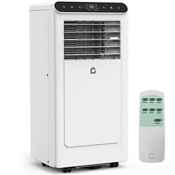10,000 BTU Portable AC, 4-in-1 Cooling, Heater, Fan & Dehumidifier with Remote for 450 Sq.Ft Rooms