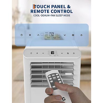10,000 BTU Portable AC, Dehumidifier & Fan, Cools Up to 450 Sq.Ft with Remote & Sleep Mode
