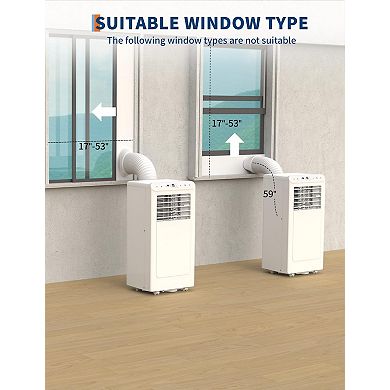 10,000 BTU Portable AC, Dehumidifier & Fan, Cools Up to 450 Sq.Ft with Remote & Sleep Mode