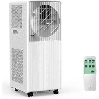 14,000 BTU Drainage-Free Portable AC,3-in-1 for Bedroom 225-300 Sq.Ft with Remote & Window Kit,White