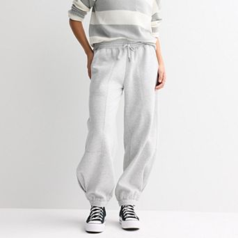 Juniors' Pink Republic Fleece Barrel Leg Joggers