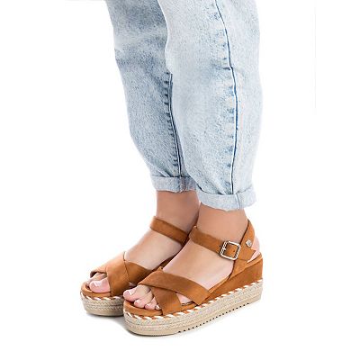 Women's Soft Suede Wedge Sandals By Xti 170587