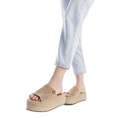 Women's Jute Wrapped Platform Sandals Refresh By Xti 172461