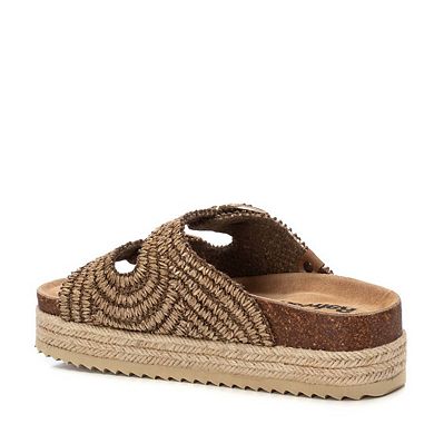 Women's Footbed Jute Wrapped Platform Sandals By Xti 172720