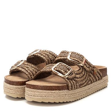 Women's Footbed Jute Wrapped Platform Sandals By Xti 172720