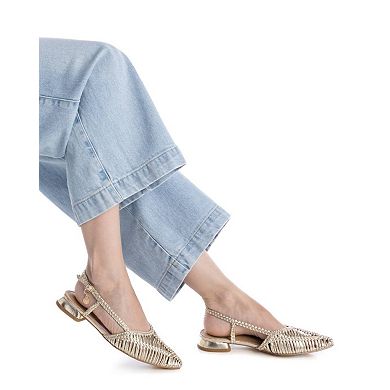 Women's Braided Slingback Flats By XTI 144015