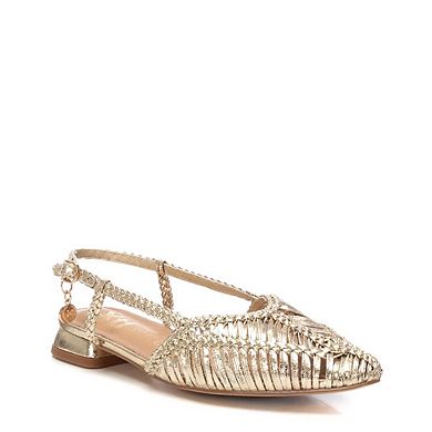 Women's Braided Slingback Flats By XTI 144015