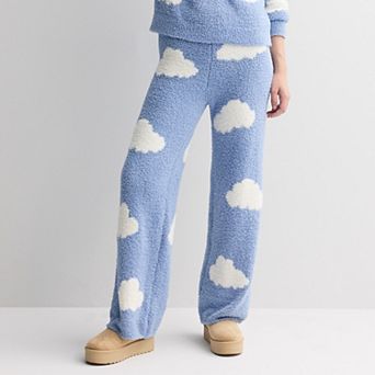 Juniors' Pink Republic Printed Cozy Wide Leg Pants