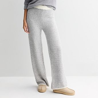 Juniors' Pink Republic Printed Cozy Wide Leg Pants