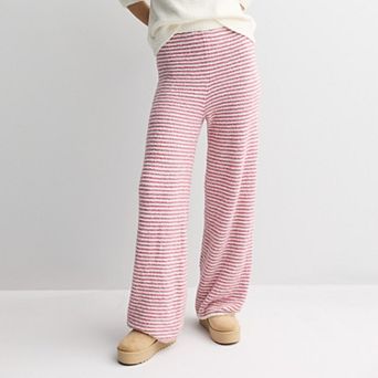 Juniors' Pink Republic Printed Cozy Wide Leg Pants