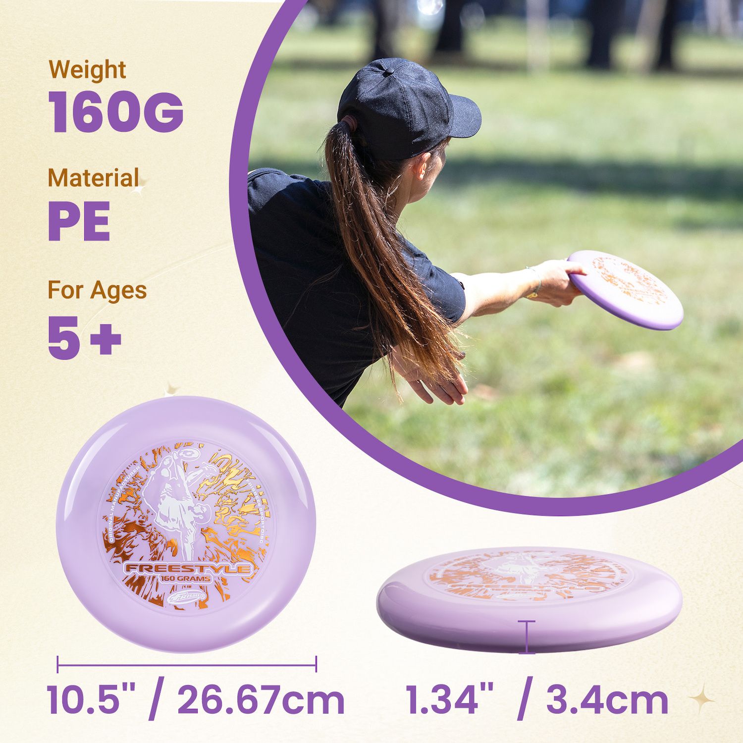 Frisbee Wham-O Freestyle Da 160g Per Ultimate E Gioco All'Aperto - Nuovo - Foto 4