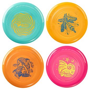 Wham-O Frisbee Go Flying Disc, 9 Inch Lightweight Toy for Beginners Outdoor, 70g - 4 Pack