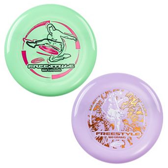 Wham-O Frisbee Freestyle Disc 160g, 10.5 Inch, for Outdoor and Family Fun, 2 PACK
