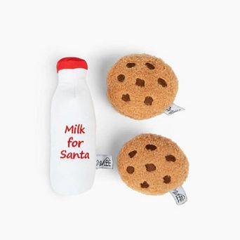 Midlee Santa's Milk And Cookies Plush Dog Toy Gift Box