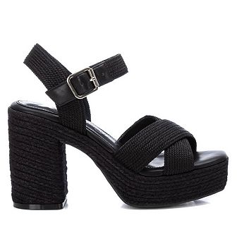 Women's Heeled Jute Platform Sandals By XTI 142741