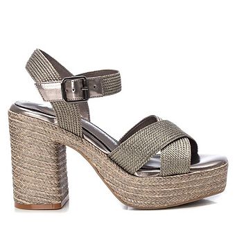 Women's Heeled Jute Platform Sandals By XTI 142741