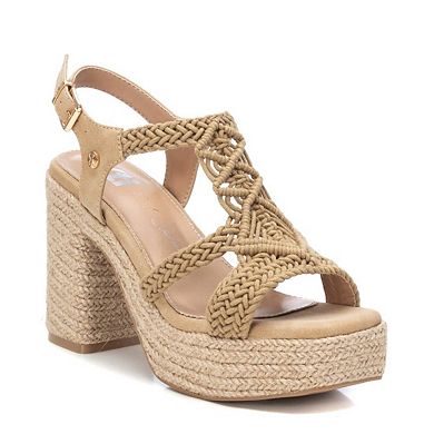 Women's Heeled Jute Platform Sandals By XTI 142839