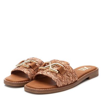 Women's Raffia Slide Sandals By XTI 144103