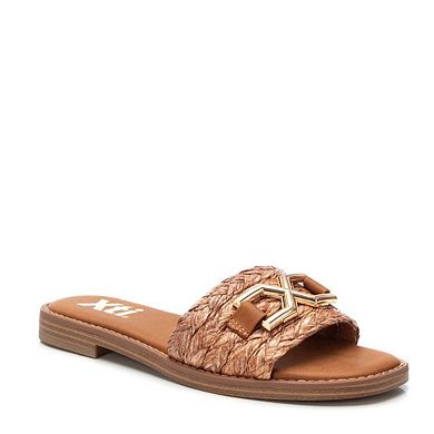 Women's Raffia Slide Sandals By XTI 144103