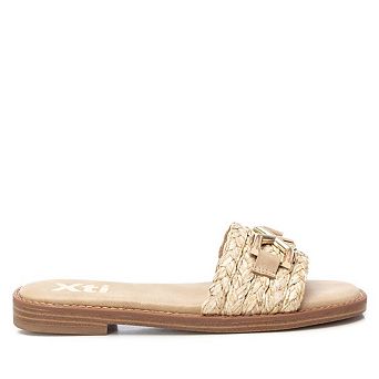 Women's Raffia Slide Sandals By XTI 144103