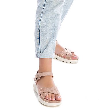 Women's Flat Suede Sandals By XTI 141242