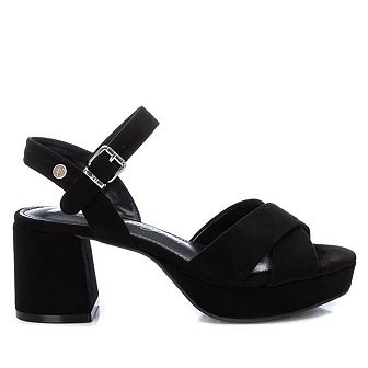 Women's Suede Heeled Platform Sandals By XTI 142359