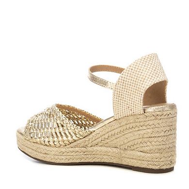 Women's Raffia Wedge Sandals By XTI 143975