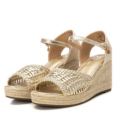 Women's Raffia Wedge Sandals By XTI 143975