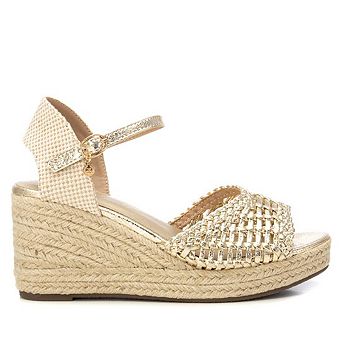 Women's Raffia Wedge Sandals By XTI 143975