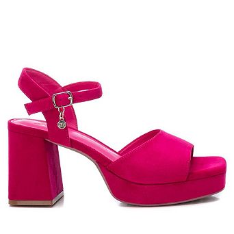 Women's Heeled Suede Sandals With Platform By XTI, Pink 14147102