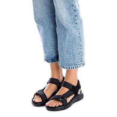 Women's Suede Sandals By XTI, Black 14141705