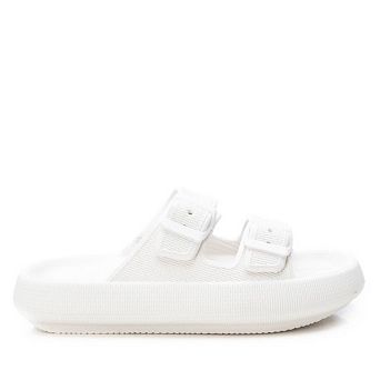 Women's Rubber Flat Sandals By XTI, White 14119004