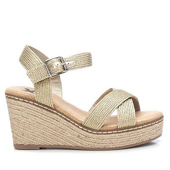 Women's Jute Wedge Sandals By XTI, Gold 4517301