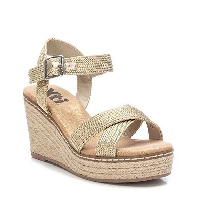 Women's Jute Wedge Sandals By XTI, Gold 4517301