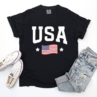 Simply Sage Market USA Arched Flag Garment Dyed Tee