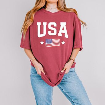 Simply Sage Market USA Arched Flag Garment Dyed Tee